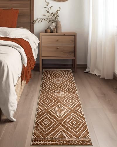 BESTSWEETIE 2'x8' Washable Area Rug for Living Room Runner Yellowbrown by BESTSWEETIE