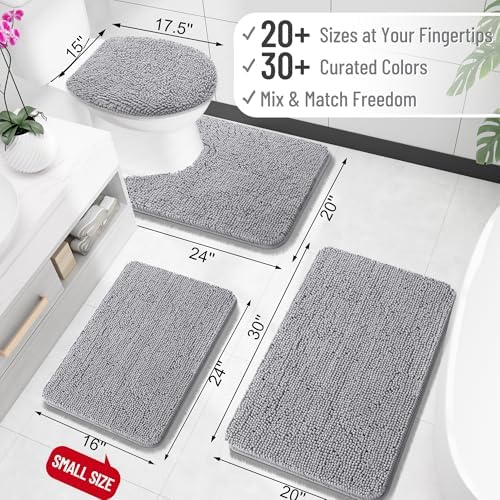 OLANLY Large Bathroom Rugs 50x30, Extra Soft Absorbent Chenille Bath Rugs - Image 2
