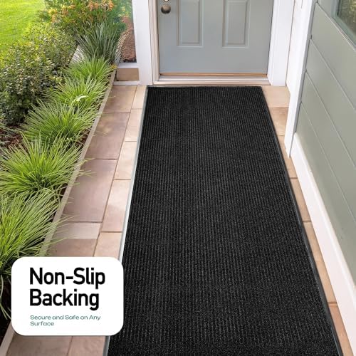 Commercial Grade Entry Mat, 3 x 10 Feet, Black, MXM-RIB0310BK - Image 6