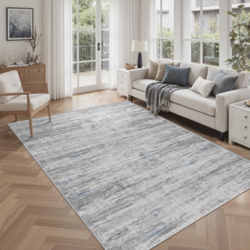5x7 Area Rugs - Ultra-Thin Washble Rugs,Non-Slip Low Pile Abstract Print Rugs for Living Room,Home Office Decor,Stain Resistant Machine Washable Area Rug by Unknown