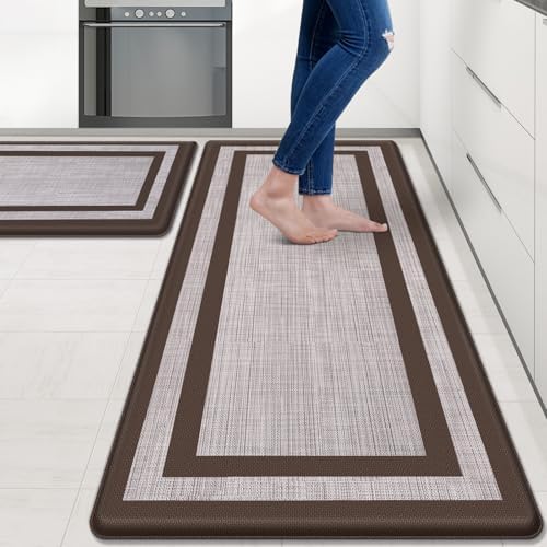 Mattitude Kitchen Mats Set of 2,Cushioned Anti-Fatigue Non-Skid Rug Sets by Mattitude