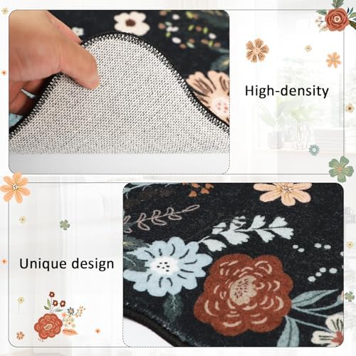 Homcomoda Kitchen Mats for Floor 3PC, Floral Washable Kitchen Rugs Non Slip Cushioned Comfort Standing Mat 20 "x32+20 "x47+20 "x59 - Image 5