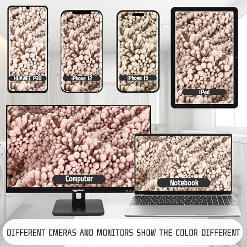 Yimobra Large Bathroom Rugs Non Slip Washable 36x24 Inch - Ultra Soft Absorbent Chenille Bath Mat, Quick Dry Shaggy Floor Carpet for Tub Shower, Pinkish Beige Home Decor Accessories - Image 3