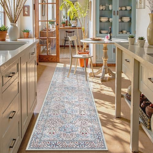 Lahome Washable Kitchen Runner Rug, Beige 2x6 Runners for Hallways Non Slip - Image 2