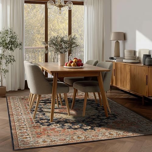 Ruaruarug Washable Area Rug 4×6 for Living Room, Ultra Soft, Maroon - Image 5