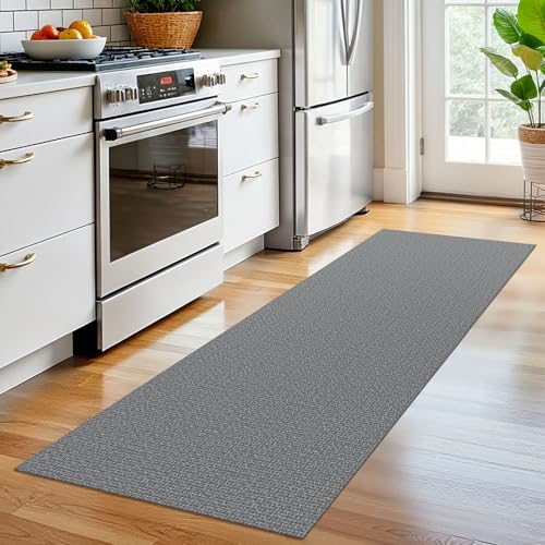 EARTHALL Washable Runner Rug, Non Slip Hallway Runner, 2x6 Ft, Dark Gray - Image 6