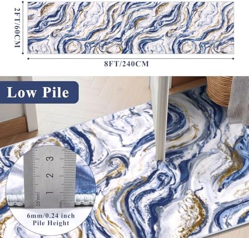Yamaziot 2x8 Washable Modern Abstract Runner Rug Non-Slip for Hallways - Image 5