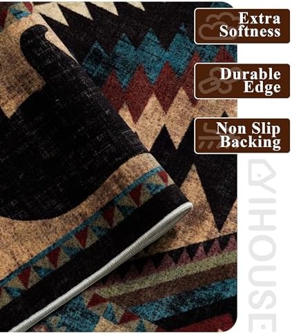 YIHOUSE Washable Western Cabin Runner Rug 2'8''x8 Hallway - Image 6