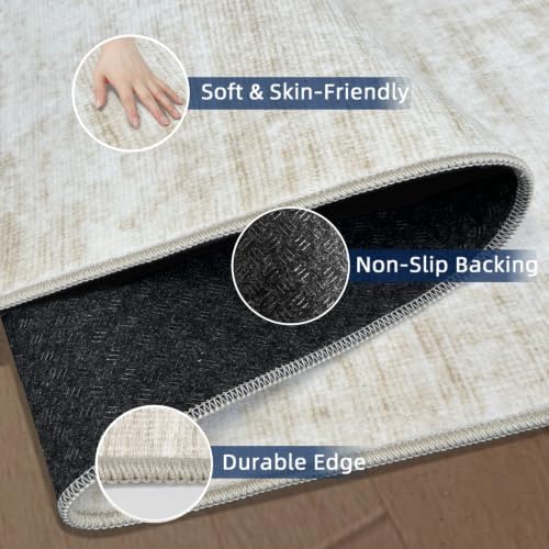 Washbale Rugs 3x5 Ultra Soft Area Rug, Non Slip Indoor Entryway Rugs, Stain Resistant Area Rugs for Living Room Dining Bedroom，Modern Abstract Home Decor Small Rug - Image 4