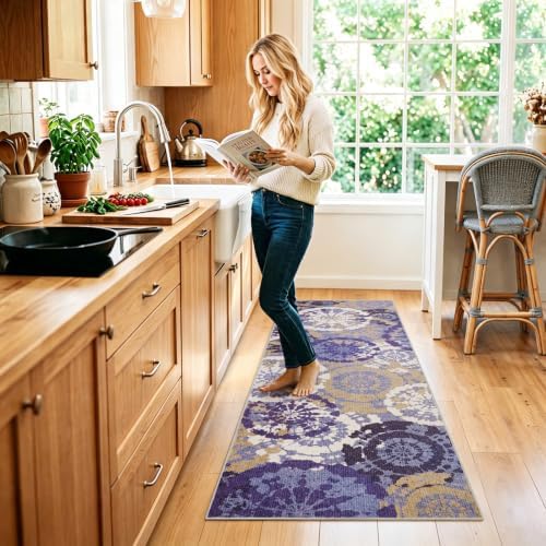 Washable 2x6 Runner Rugs for Hallway, Boho Modern Runner Rug for Kitchen - Image 2