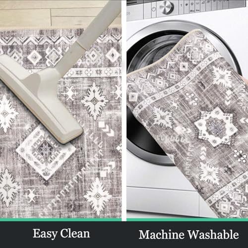 HEBE Boho Kitchen Rugs Set of 3, Non Slip Washable Kitchen Mats for Floor - Image 4