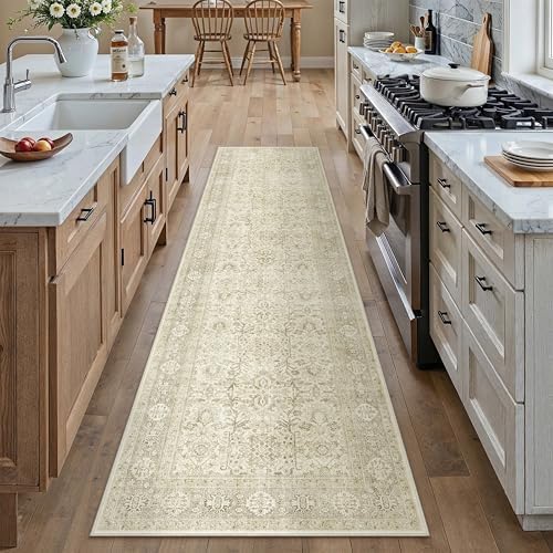 PureCozy Beige Runner Rug 2x8 Vintage Traditional Distressed - Image 5