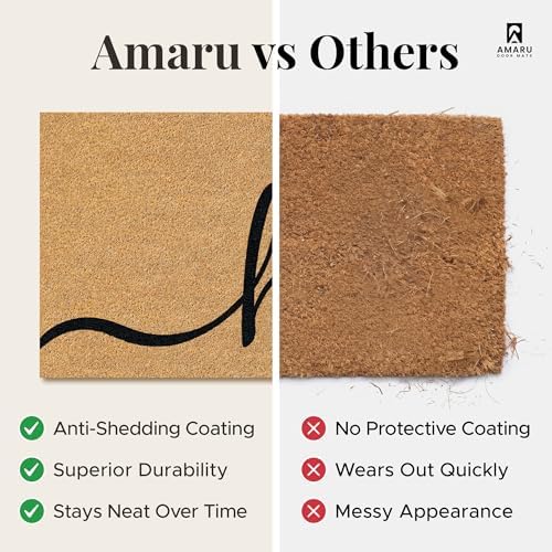 Coir Welcome Mat, Non-Slip, Hello Classic 2, 17 x 29 in - Image 4
