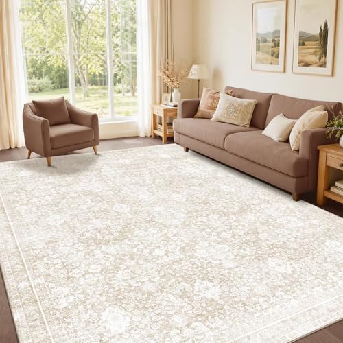 Sasttie 6x9 Area Rugs, Ultra-Soft Washable Rug for Living Room, Cream by SASTTIE