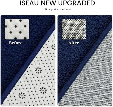 ISEAU 5x7 Rug for Living Room, Soft Memory Foam Carpet with Upgraded Non-Slip Silicone-Grip Bottom, Fluffy Shaggy Machine Washable Rugs for Living Room Kids Boys Girls Dorm Playroom, Navy Blue - Image 2