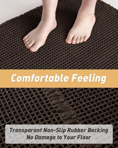 Upgraded Waffle Bath Mat Ultra Absorbent Non Slip Bathroom Mat, 17" x 24" - Image 4