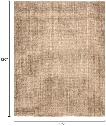 SAFAVIEH Natural Fiber Area Rug 8x10, Jute Knotted Large Natural NF447A - Image 2