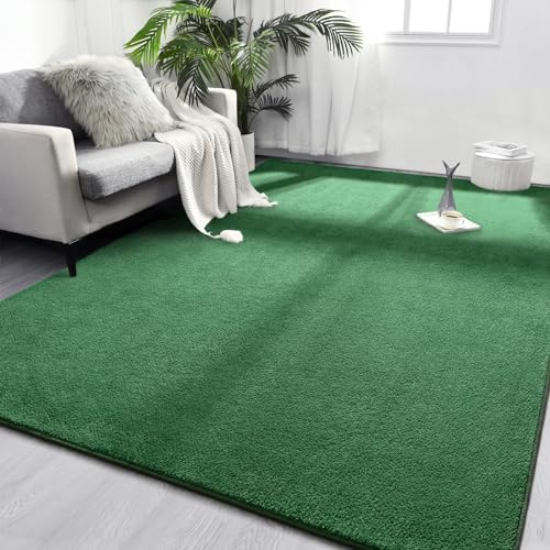 FlyDOIT Area Rugs for Bedroom Living Room, 5x8 Green Super Soft Comfy Thickened Memory-Foam Indoor Carpets, Modern Aesthetic Minimalist Carpet for Boys Girls Adults Apartment Nursery Home Décor by FlyDOIT
