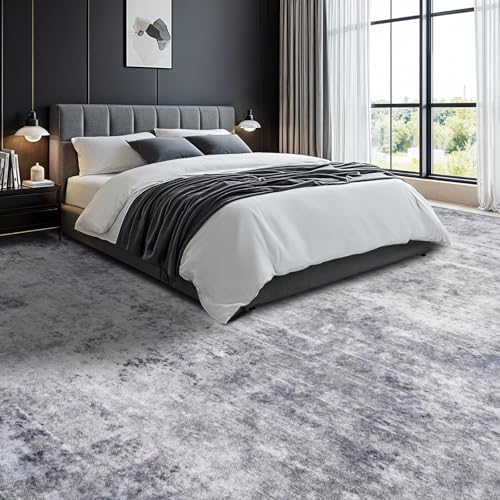 LIANLAM Washable Rug 8x10 Area Rugs for Living Room - Stain Resistant Non-Slip Backing Boho Rug for Bedroom,Durable & Ultra-Thin Vintage Large Area Rug(8x10,Gray/Blue) - Image 2