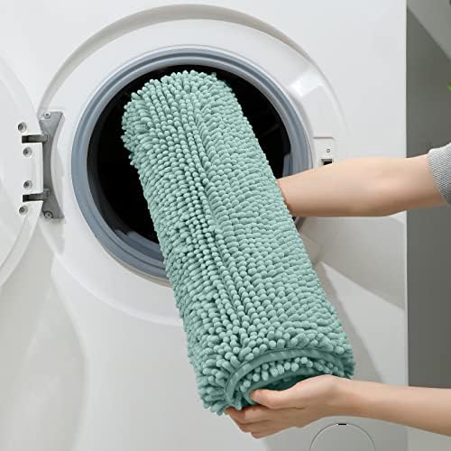 HOMEIDEAS Bathroom Rugs Set of 3, Super Soft Absorbent Chenille Bath Rugs - Image 6