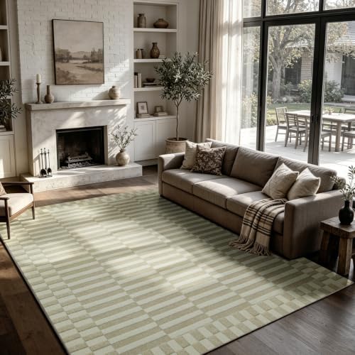 8x10 Washable Area Rugs for Living Room,Bedroom,Dining Room,Nursery- Beige - Image 5