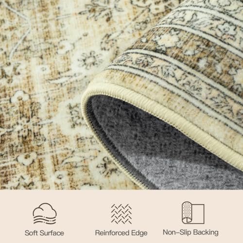 Lofus 8x10 Area Rug for Living Room, Non-Slip Washable Carpet，Beige - Image 7