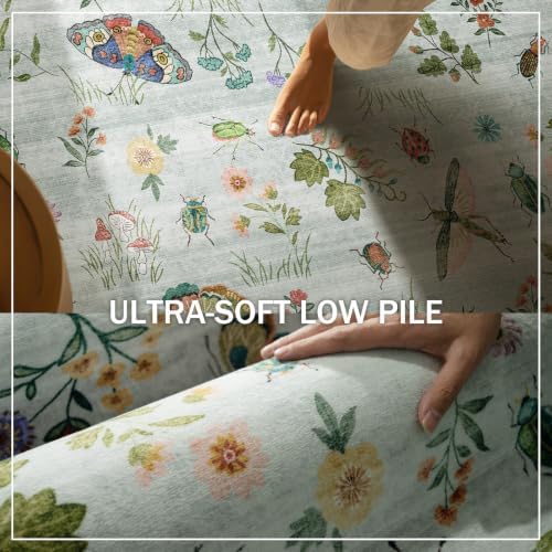 Machine Washable Runner Rug for Entryway: 2'x6' Kitchen Rugs Stain Resistant Non Slip Low Pile Soft Carpet Runners for Hallways Indoor Entryway Kitchen Beside Bedroom Living Room Farmhouse - Image 5