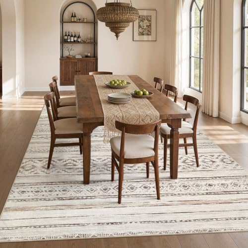 cotiled Boho 10x14 Area Rug for Living Room: Large Moroccan Washable Rug - Image 7