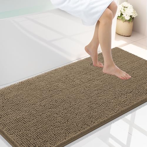 Smiry Bathroom Rugs 44X24, Luxury Chenille Extra Soft Absorbent Bath Mat by Smiry