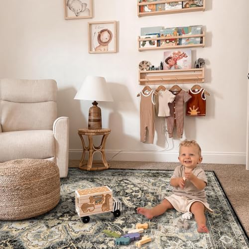 Washable 8x10 Area Rugs for Living Room: Soft Thin Rugs for Dining Room - Image 4