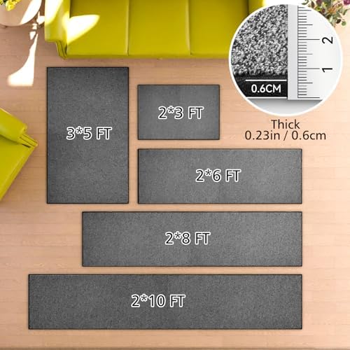 Area Rug with Non Slip Rubber Backing 3 * 5 ft, Washable Soft Floor Carpet for Living Room, Kitchen, Entryway Indoor, Bedroom, Laundry, Low Pile Area Rugs, Solid Color with Pointillism Style, Black - Image 2