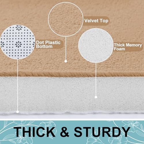 Smiry Memory Foam Bath Mat 47x24, Extra Soft and Absorbent Bathroom Rugs - Image 3