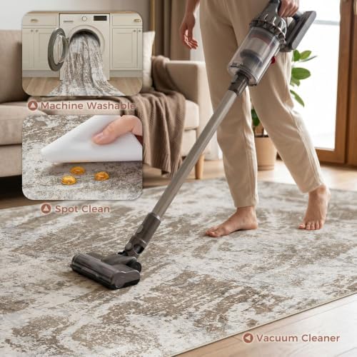 DMOYEST 10x14 Washable Area Rug Abstract Modern Non-Slip Indoor Carpet - Image 6