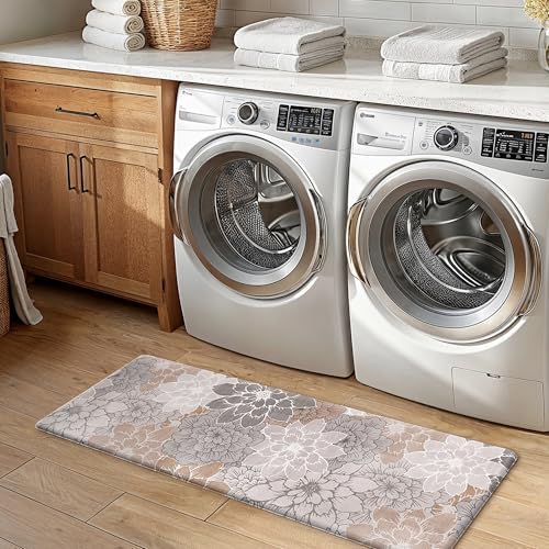 GENIMO Anti Fatigue Kitchen Mats for Floor 2PCS, Standing Rugs, Taupe Grey - Image 6