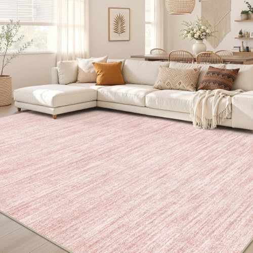 Nakagishi Boho 6x9 Area Rug Living Room Rugs Machine Washable Pink - Image 7