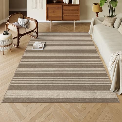Lahome Striped Easy Jute Outdoor Rug 5x7, Living Room Area Rugs Washable - Image 4