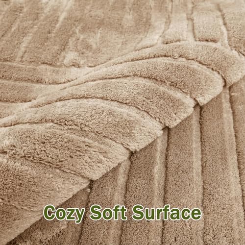 Brown Boho 8x10 Solid Color Area Rugs, Washable Rugs for Living Room - Image 3