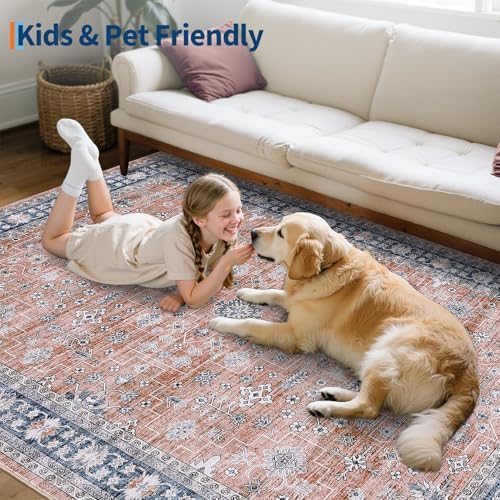 GarveeHome 6x9 Washable Rug Living Room Vintage Bedroom Carpet - Image 3