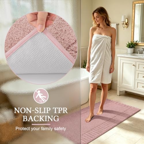 Pauwer Bathroom Rugs Sets 2 Piece, Non Slip Plush Bath Mats, Dark Grey - Image 5