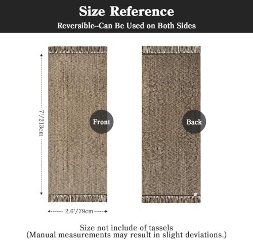 Collive Boho Washable Kitchen Runner Rug, 2.6' x 7' Bathroom Rugs - Image 2