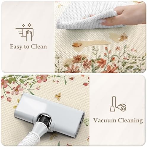 KIMODE Kitchen Mats for Floor Anti Fatigue, Flower Butterfly Kitchen Rugs - Image 5