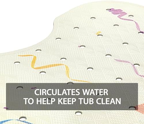 YINENN Bath and Shower Safety Mats 40x16 inch, Non Slip with Suction Cups for Bathroom Stall and Tub Floor, Extra Large and Machine Washable, Drain Holes Keep Bathtub Clean, Colored Animals - Image 2