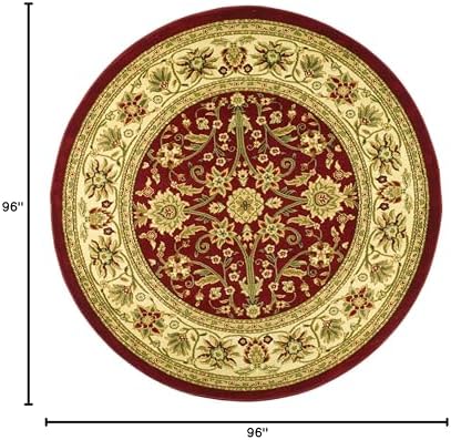 SAFAVIEH Lyndhurst Round Rug 8', Red & Ivory LNH212F - Image 2