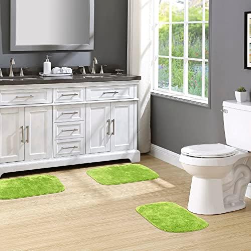 Garland Rug Traditional Nylon Washable Lime-Aid 3 Bath Rugs (17" X 24", 21" X 34", 21" X 34") - Soft, Absorbent, and Stylish for Your Bathroom - Image 2