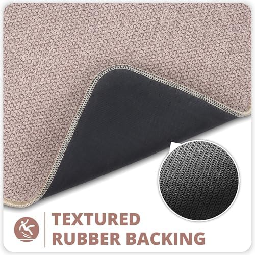 Bath Mat,Ultra Thin Bathroom Runner Rugs,Large Bath Mats for Bathroom,Quick Dry,Non-Slip,Machine Washable,Low Pile,Bath Rug,Shower Outside,Sink,Home Decor Accessories.Beige,1'9"x3'11"（21x47inch） - Image 5