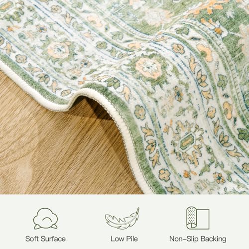 9x12 Area Rugs for Living Room, Washable Large Carpet, Light Green - Image 7
