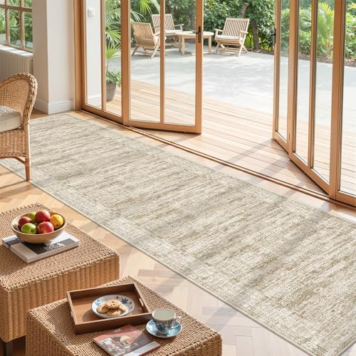 2x12 Runner Rug Non Slip,Washable Hallway Runner Rug,Brown - Image 5