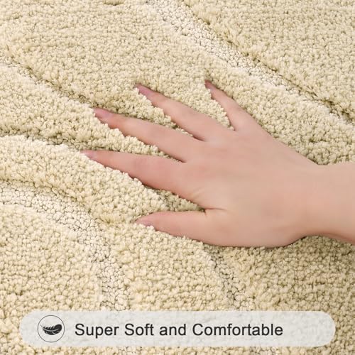 HEBE Bathroom Rugs Sets 5 Piece, Non Slip Washable Absorbent Bath Mat Set - Image 3
