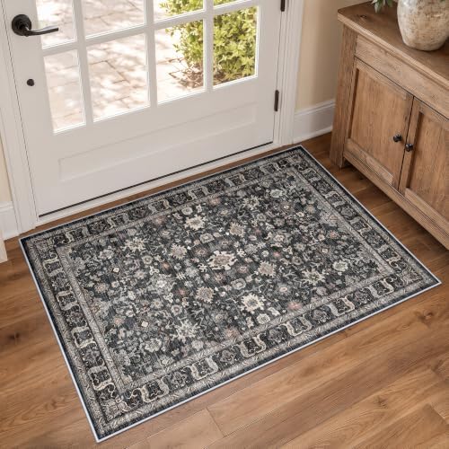 Washable Entry Rug 2x3: Kitchen Rug Runner Front Door Throw Rugs Non-Slip by TOPRUUG
