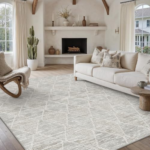 HUGEAR 6x9 Area Rug Grey Washable Rugs for Living Room - Image 2